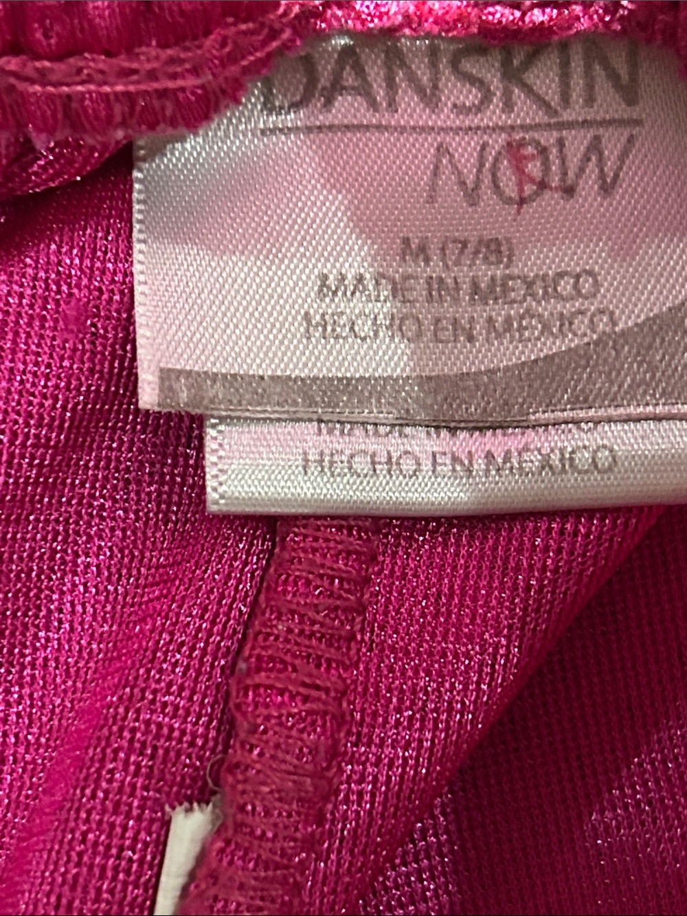 Danskin Now Girls' Hot Pink Athletic Mesh Shorts 7-8 - Picture 2 of 4